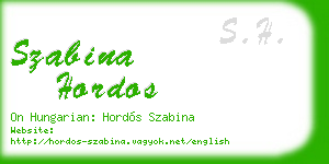 szabina hordos business card