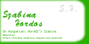 szabina hordos business card